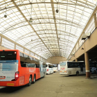 L'estació d'autobusos de Lleida aquest dimecres.