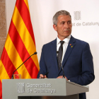 El conseller Josep González-Cambray, durante la rueda de prensa posterior al Consejo Ejecutivo.