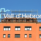 El rètol de l'Hospital la Vall d'Hebron de Barcelona.