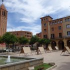 Una vista de la plaça Major de Mollerussa.