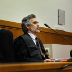 El abogado de Dani Alves, Cristóbal Martell, durante la vista en la Audiencia de Barcelona