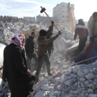 Imagen de las tareas de rescate en la provincia de Idlib (Siria) después de que varios terremotos hayan sacudido el norte de Siria y el sur de Turquía