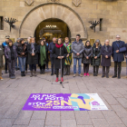 La consellera d’Igualtat i Feminismes, Tània Verge, va participar ahir en el minut de silenci.