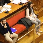 Albert López y Rosa Peral durante un juicio oral. 