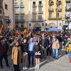 La plaça Sant Francesc de Lleida es va omplir ahir de persones en contra de la llei d’amnistia.