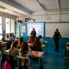 Xarrada dels Mossos d’Esquadra sobre prevenció en xarxes socials a una classe de 2n d’ESO de l’institut Samuel Gili i Gaya de Lleida.