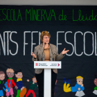 Simó, en la inauguració de l’escola Minerva de Balàfia.