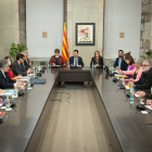 Aragonès va presidir la cimera amb tots els partits menys Vox.