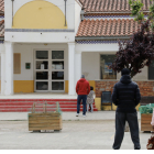 L’entrada, oberta després d’acordonar-la la setmana passada.