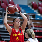 Marina Mata, durant l’últim Europeu U18 amb Espanya.