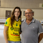 Laura Pastor i Ramon Porta, ahir al pavelló del Vila-sana.