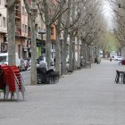 Un tramo de la calle Doctora Castells de Lleida.