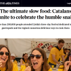 l'Aplec del Caragol de Lleida, al The Times anglès