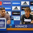 Raúl Fuster i Iñigo Idiakez, el dia de la presentació del tècnic el març passat. - JORDI ECHEVARRIA