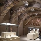 La sala on es troben les pintures murals de Sixena exposades al MNAC, a Barcelona.