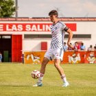 Asier Ortiz, durant un partit amb el filial del Mirandés.
