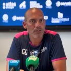 Gabri García, ahir en la primera roda de premsa del curs. - ATLÈTIC LLEIDA
