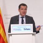 El conseller d'Agricultura, Òscar Ordeig, en una compareixença aquest divendres.