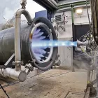 Imatge d’una de les proves del motor Arcos, en la millora del qual està treballant el consorci, a les instal·lacions de Pangea a Alguaire. - PANGEA PROPULSION