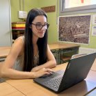 Lucia Garcia Gil, aquest dimarts al seu institut.
