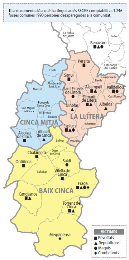 El nou mapa de fosses d’Aragó