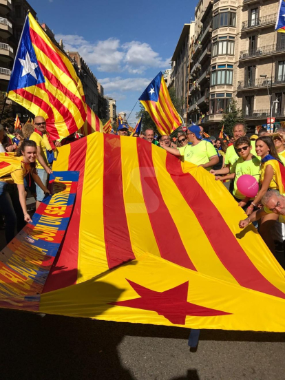 Penya Som un Sentiment a la manifestació de Barcelona