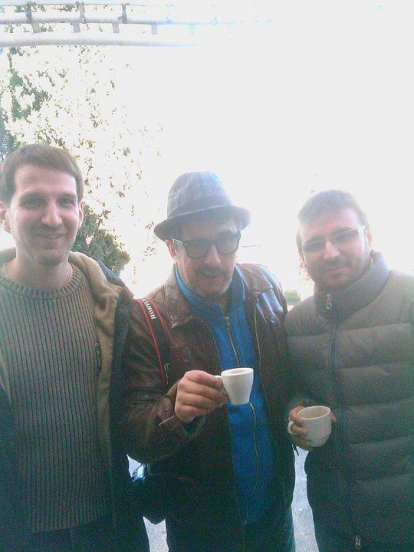 Pujant cap a Donosti, ens vam trobar al Buenafuente i l'Evole fent un café a l'Area de Servei.
