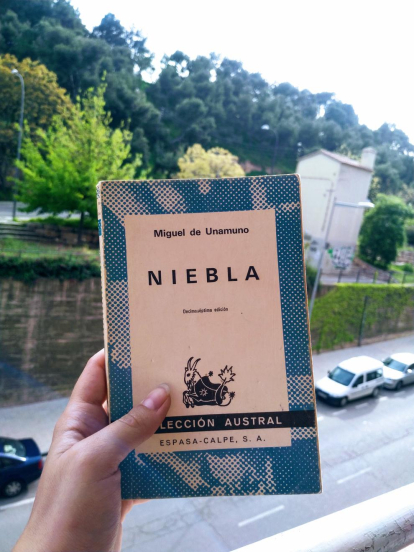El llibre que m'estic llegint es Niebla de Unamuno i m'està encantant