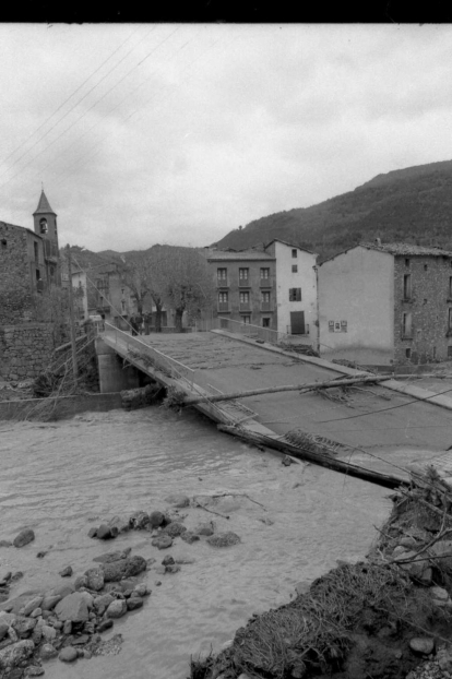 El puente de Senterada, que tuvo que ser reconstruido