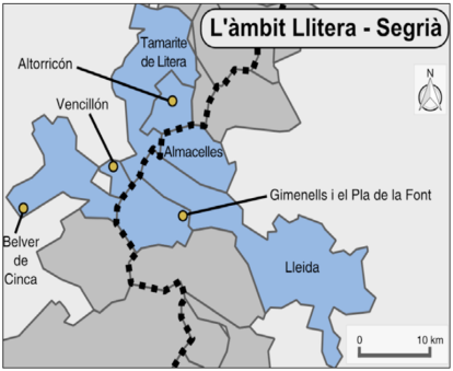 Mapa actual dels límits entre Aragó i Catalunya