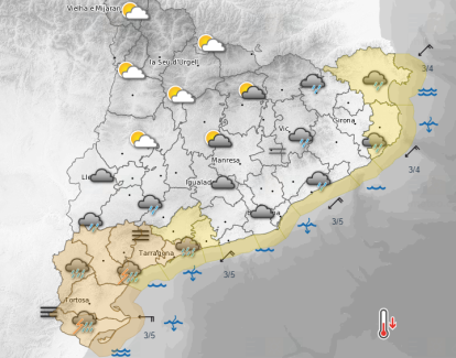 Alerta roja en Tarragona por la nueva DANA del Mediterráneo, que podría superar los 40 litros