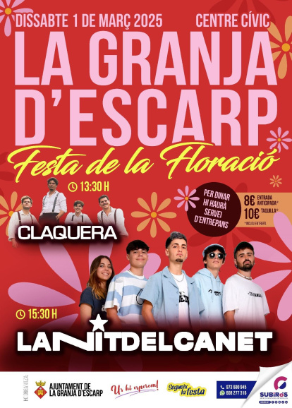 Cartell de la Festa de la Floració de la Granja d'Escarp