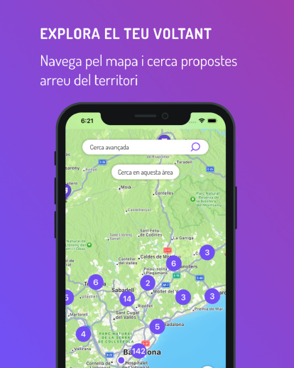 Vibra permet situar les diferents propostes al mapa.