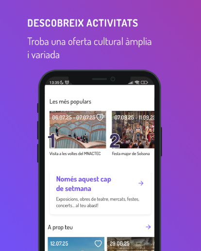 L'aplicació també compta amb un llistat que mostra les activitats més populars del moment.