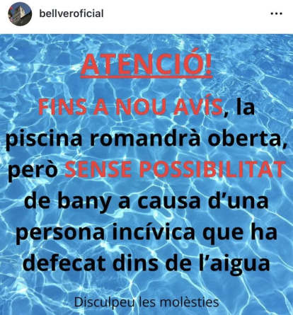 Imagen del comunicado que el ayuntamiento efectuó a través de redes sociales. - AJUNTAMENT DE BELLVER DE CERDANYA
