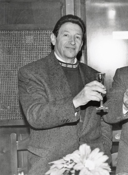 José Peyron, en una celebració després d’una vetllada exitosa.