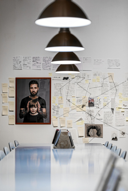 Mapa vital. Detall d’una de les instal·lacions de l’exposició.