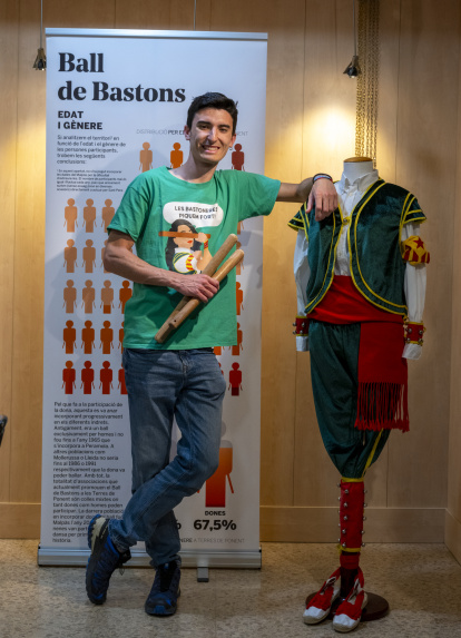 El president. Xavier Ramon Molins és el president dels bastoners de Lleida.