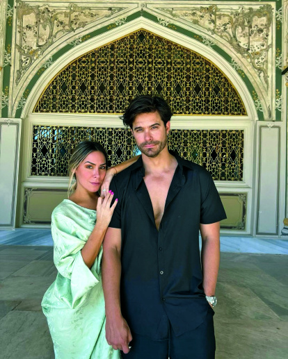 Brandon Peniche y Kristal Cid.