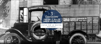 En tren o camió, van atansar els habitants de la ciutat llet fresca procedent de les granges de Catalunya.