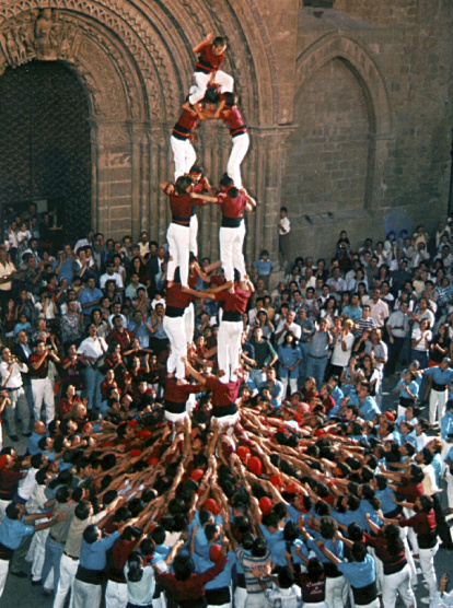 Agramunt. Una de les poblacions on els Castellers de Lleida van començar a consolidar les seves actuacions