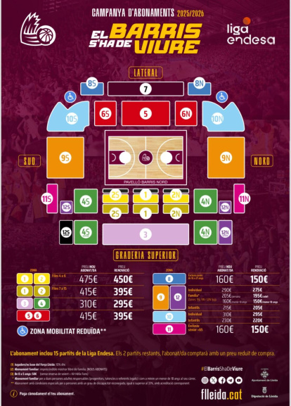 Preus dels abonaments 2025-26