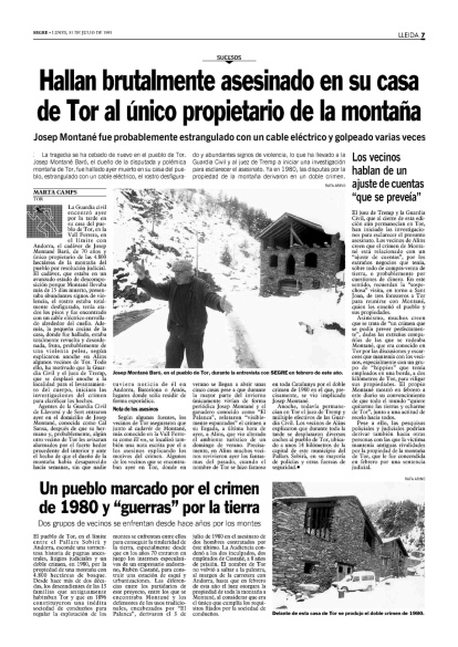 SEGRE del 31 de juliol del 1995