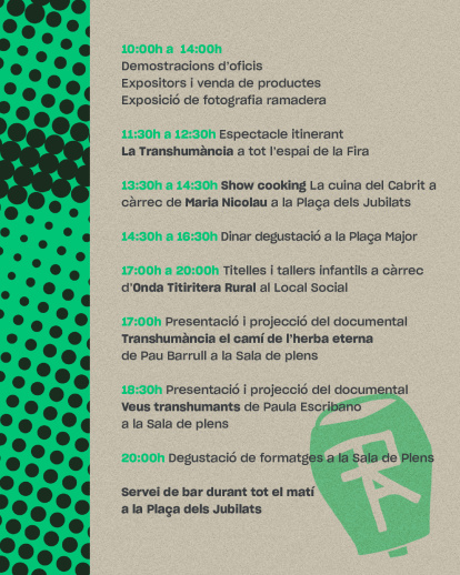 Programa de la Fira Ramadera d'Àger.