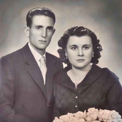 Imatge del casament de la Joaquima i el Ramiro.