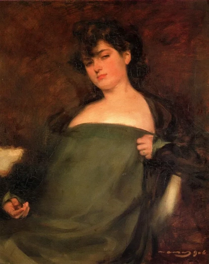 Retrato de 1906. Ramon Casas pintó a Júlia Peraire en este óleo, que él mismo fechó en 1906. - ADRIÀ CODINA