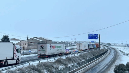 Imatges de la nevada al pla de Lleida